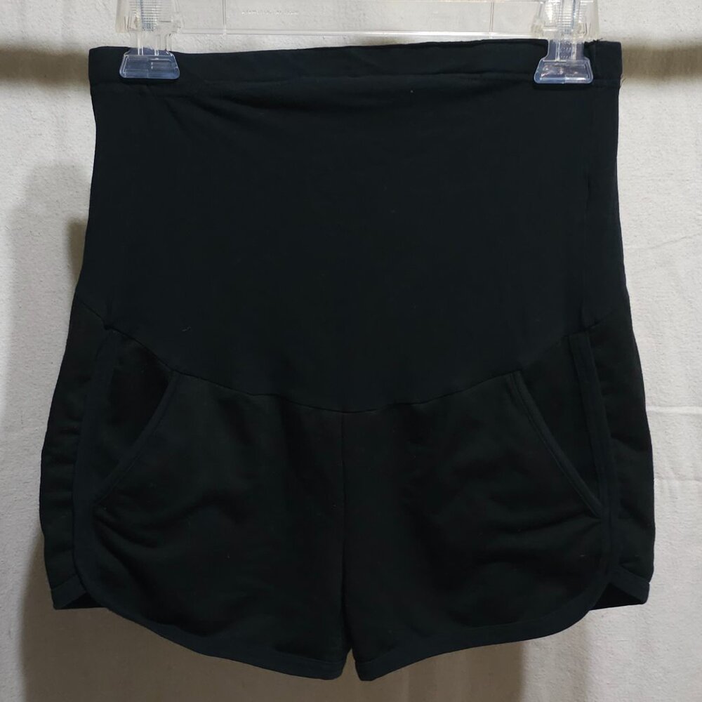 Small/Medium - Black - Maternity shorts